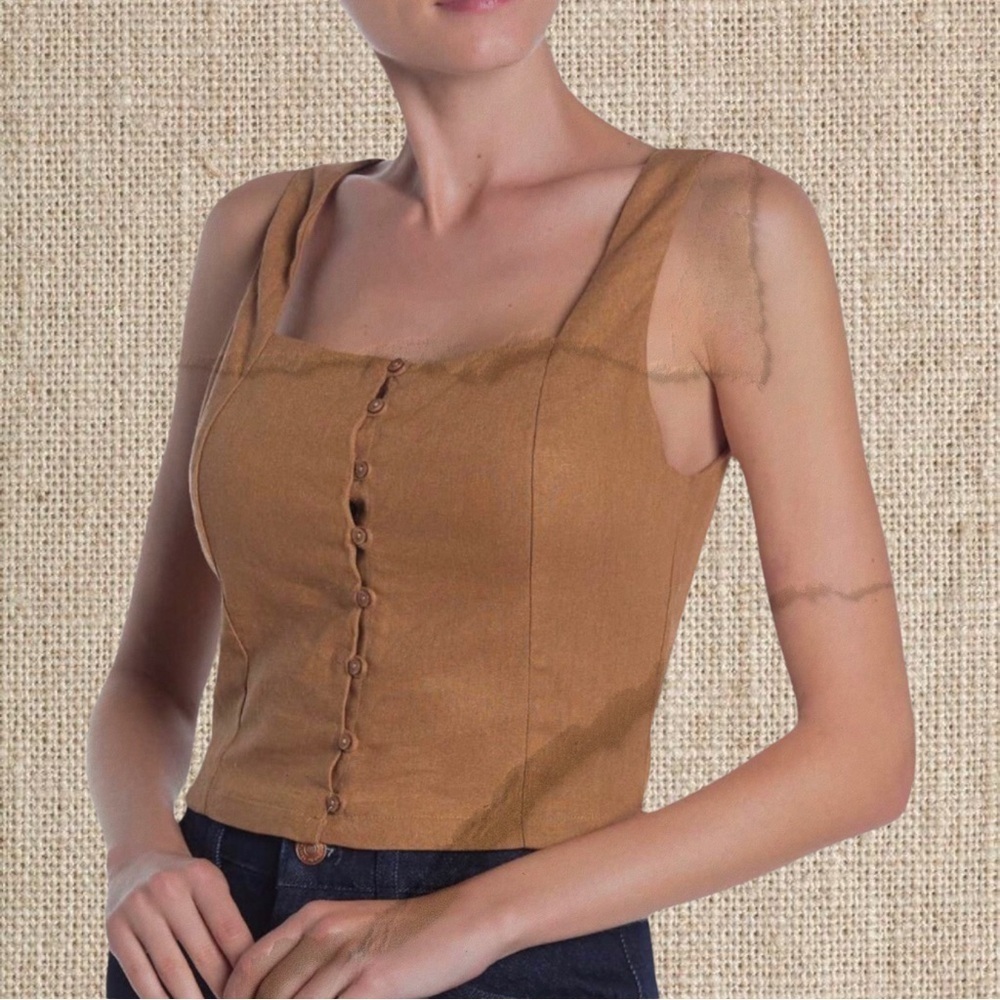 Bundle to linen crop tops - Picture 2 of 2